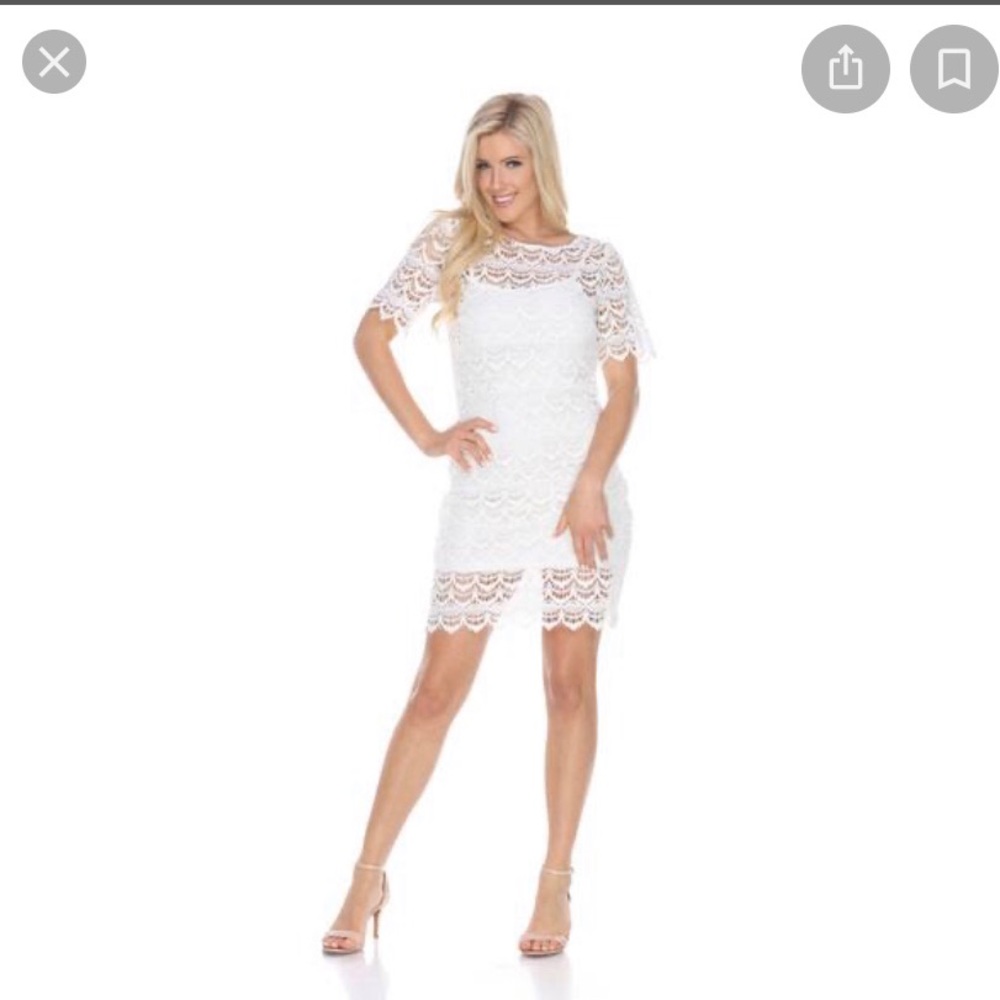 White mark lace black & white dresses